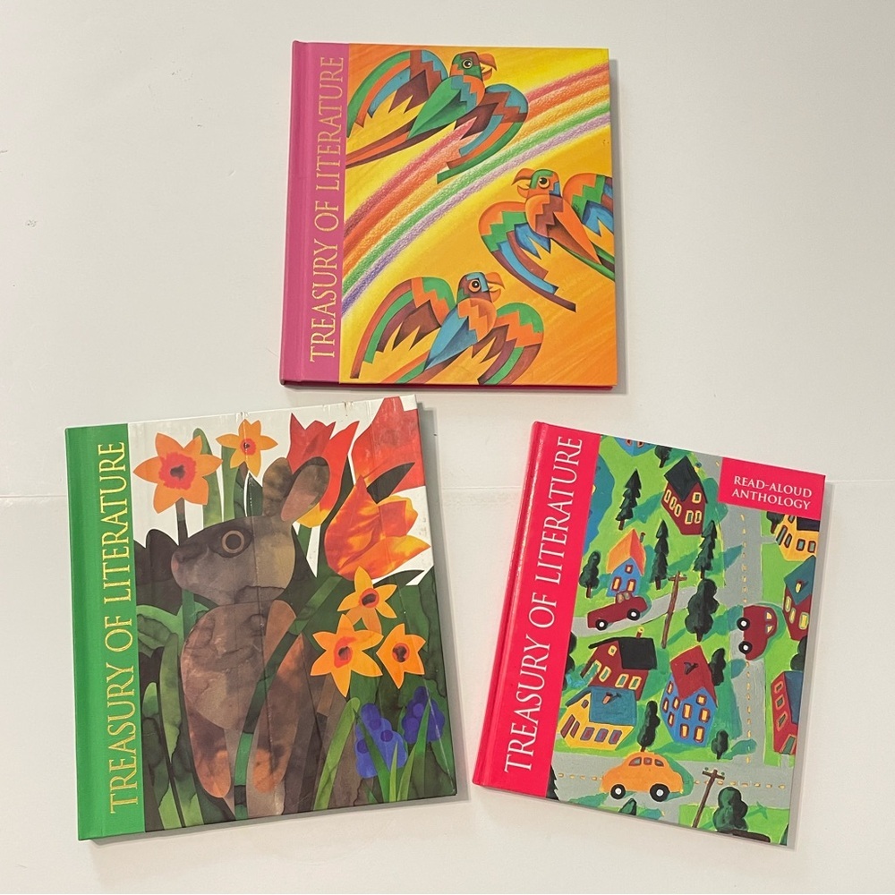 3 Treasury of literature Hardcover Books, Read Aloud Anthology, All Ears,โฆ.